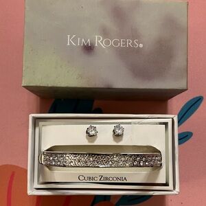 Kim Rogers Silver Cubic Zirconia Jewelry Set